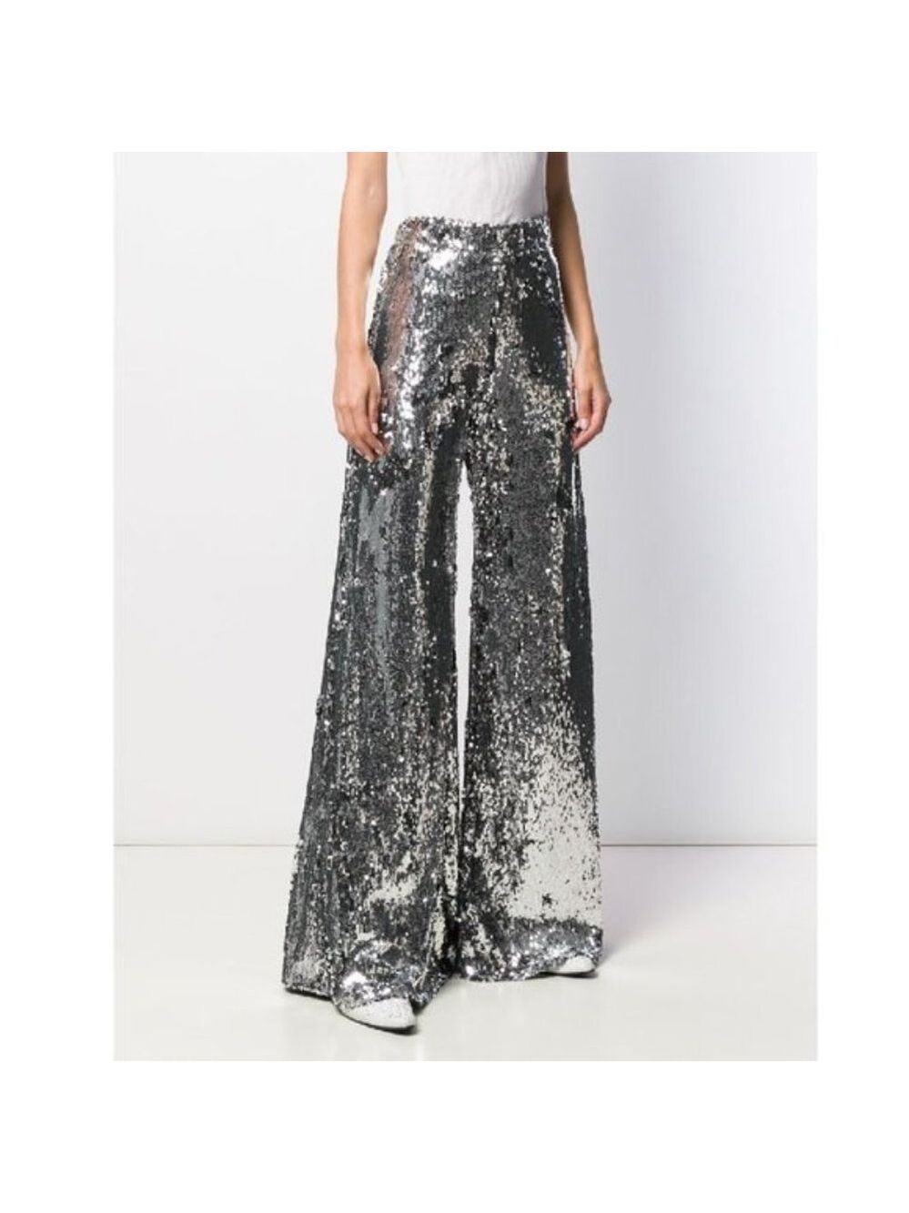 Ellery Sequin Wide Leg Trousers
